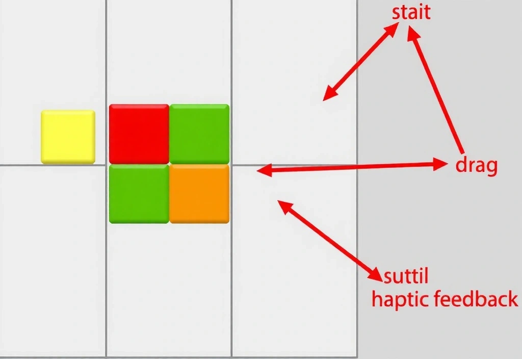Annotated game screenshot showing core mechanic guidance